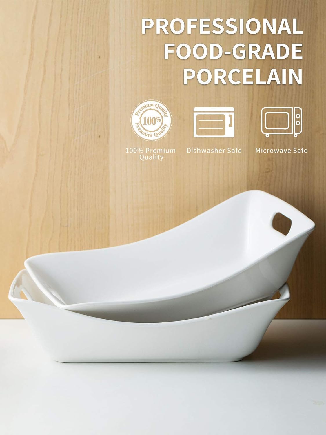 White Porcelain Serving Bowls for Entertaining