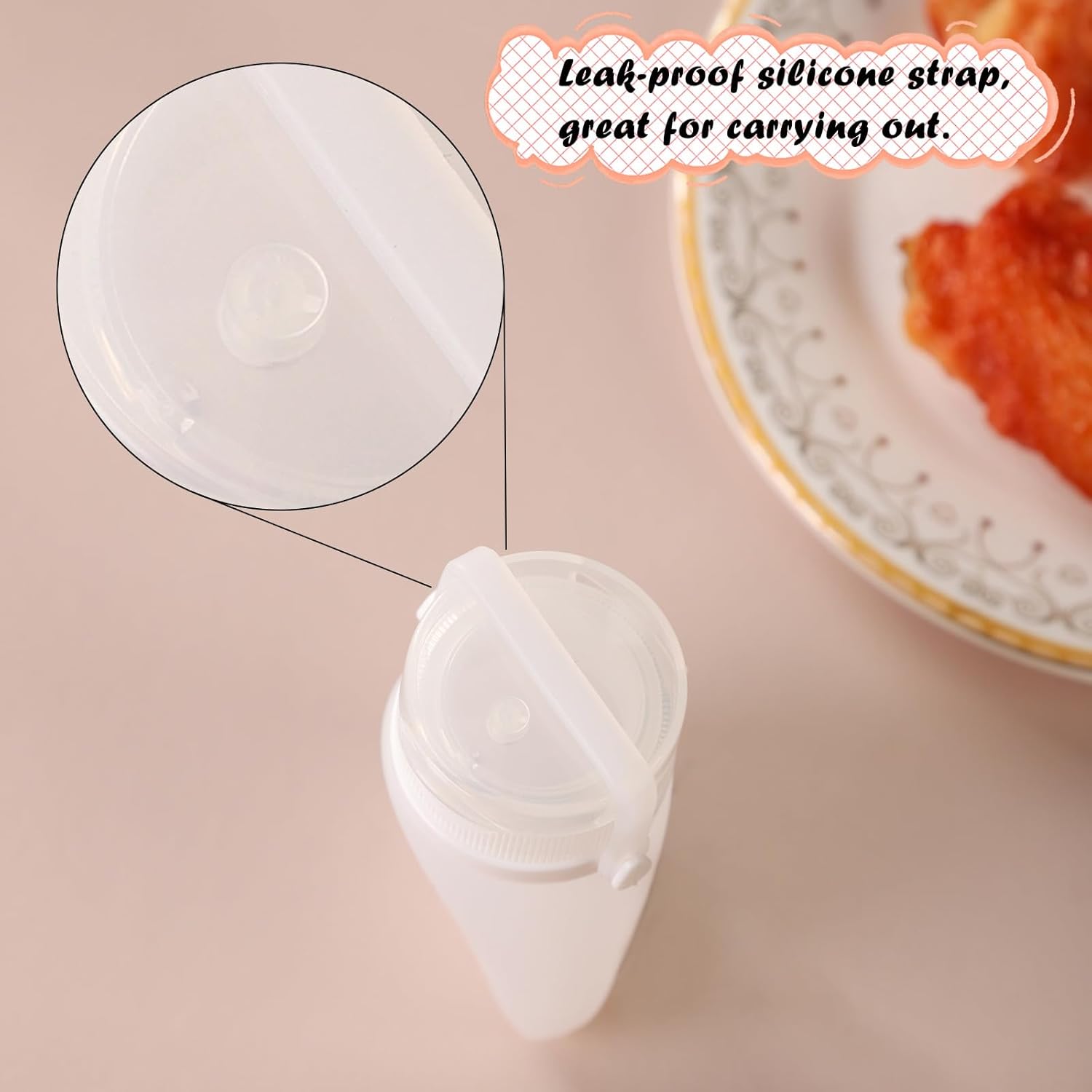 6-Pack Silicone Travel Condiment Bottles