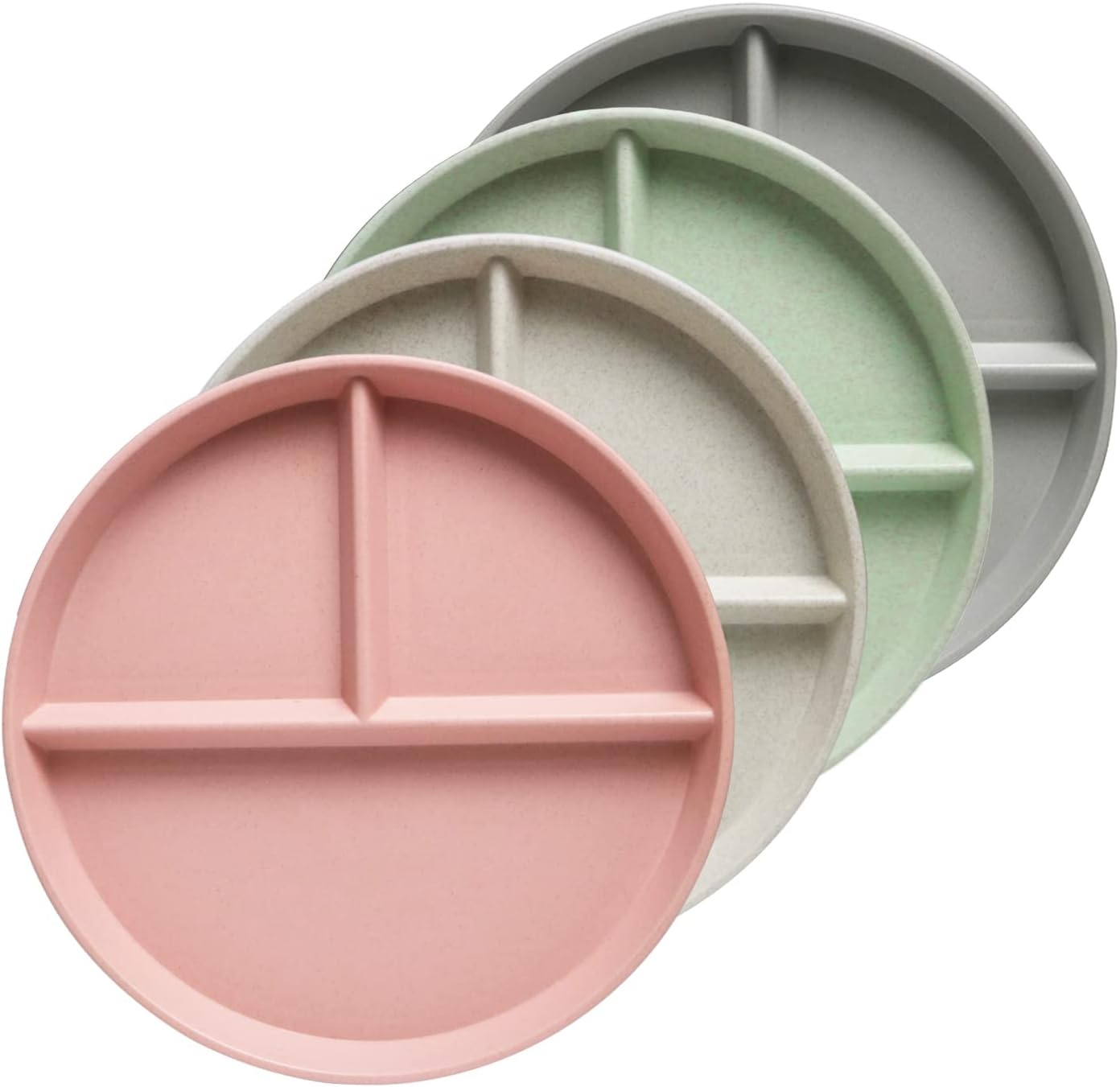 Sturdy Divided Plates with 4PCS Set