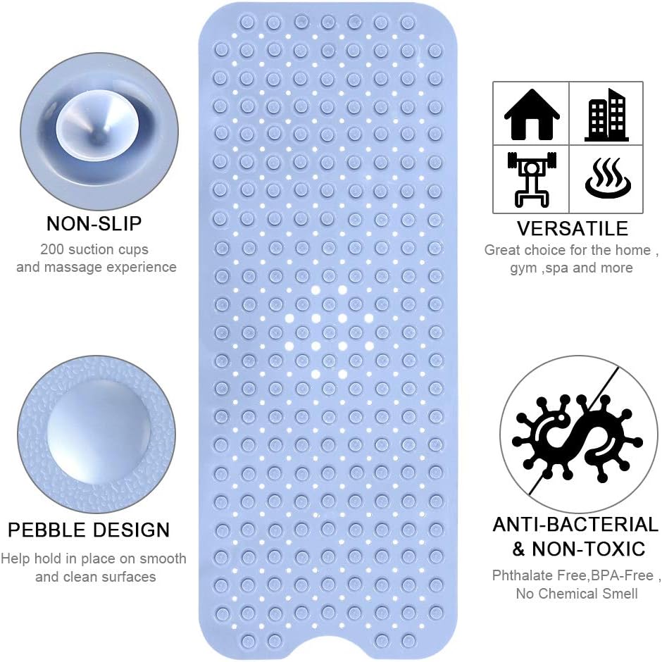 YINENN Bath Safety Mat 40x16 Inch Non Slip