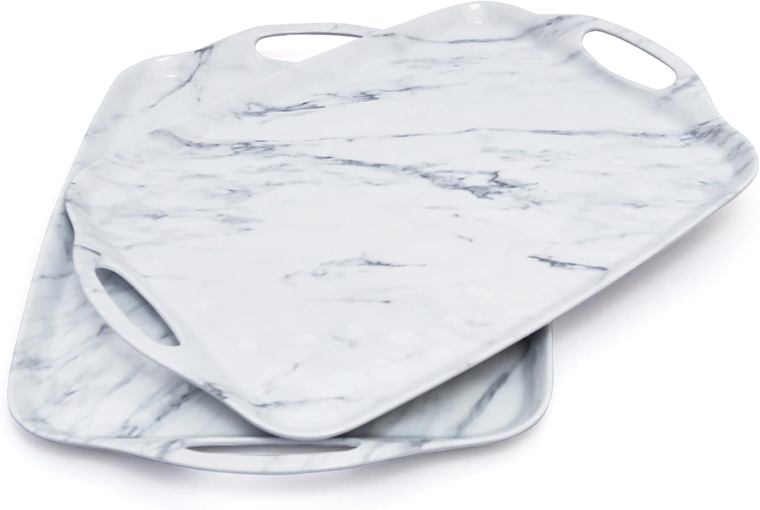 TP Melamine Serving Tray Set of 2 with Handles