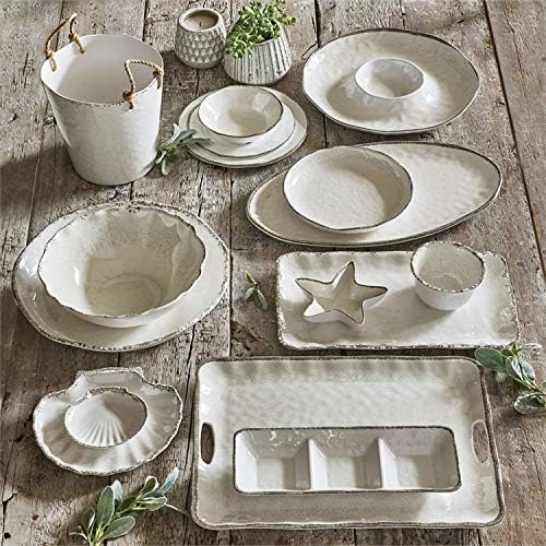 Organic Wavy Melamine Dinnerware Set Dishwasher Safe