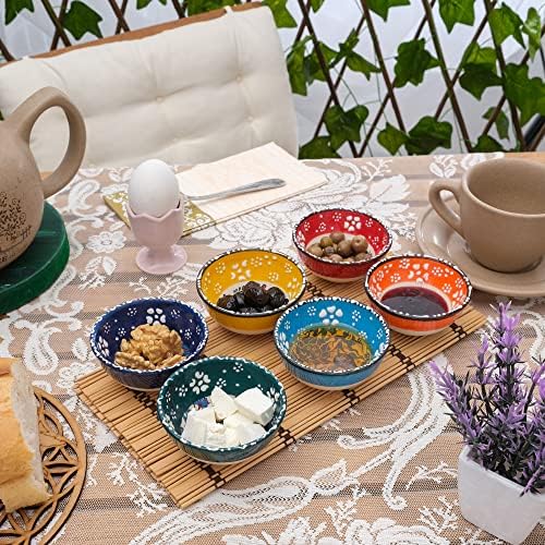 BCS Ceramic Pinch Bowls Set of 6 - Perfect for Cooking and Charcuterie