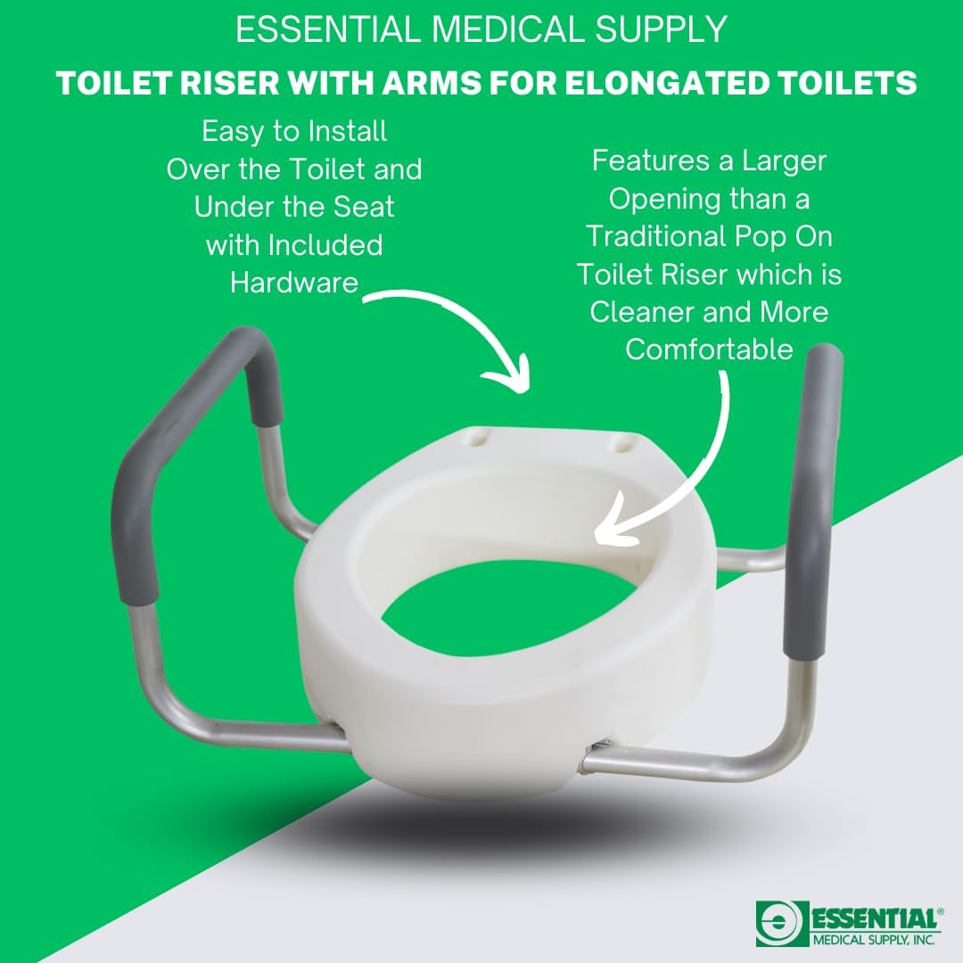 Essential Medical Supply Raised Toilet Seat Riser