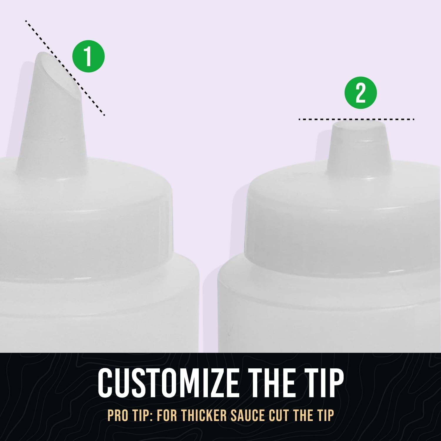 Sleek Leak-Proof Condiment Squeeze Bottles