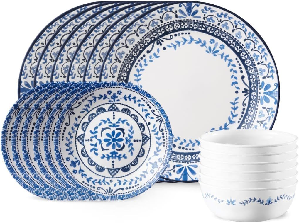 Elegant Corelle Dinnerware Set for 6 Lightweight Durable