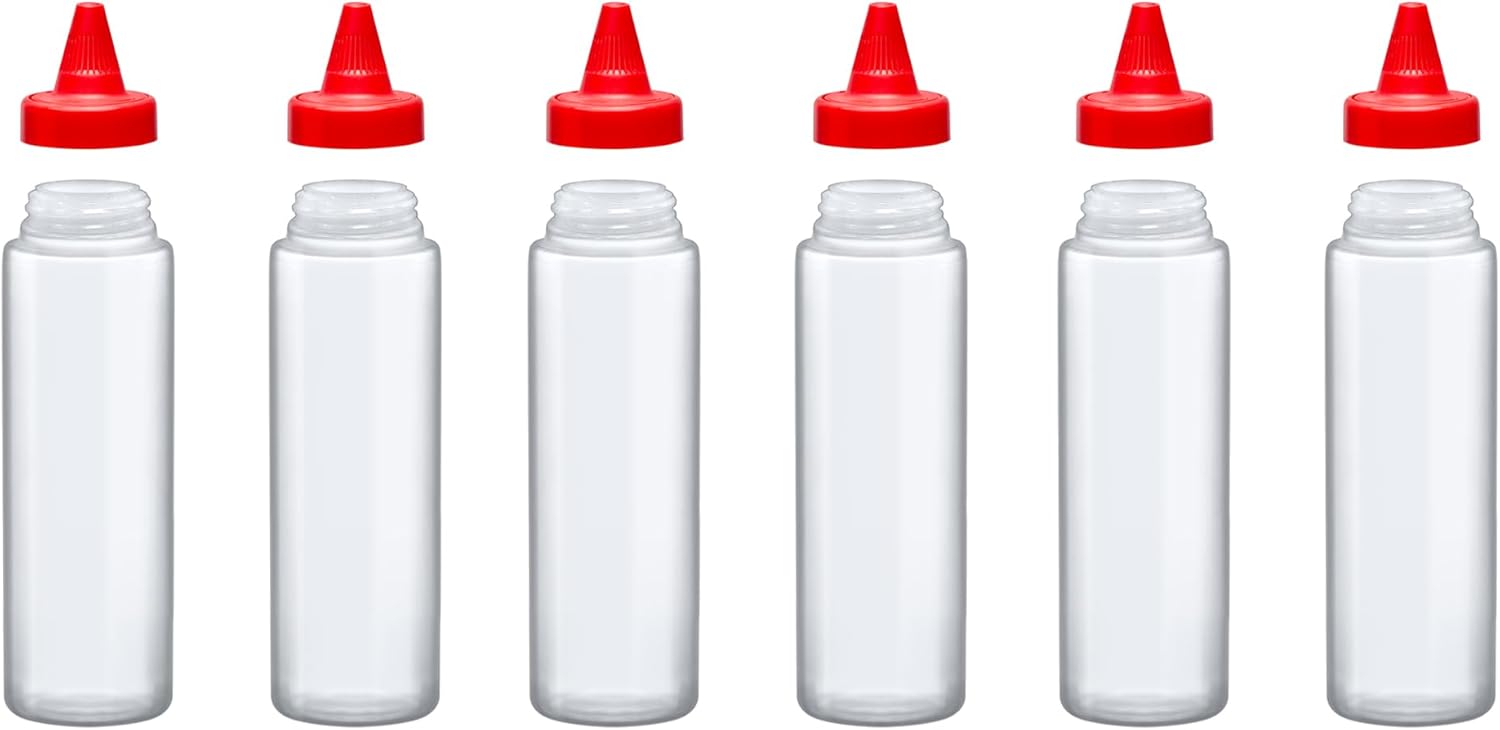 Amazing Abby 8-Ounce Plastic Squeeze Bottles Set of 6