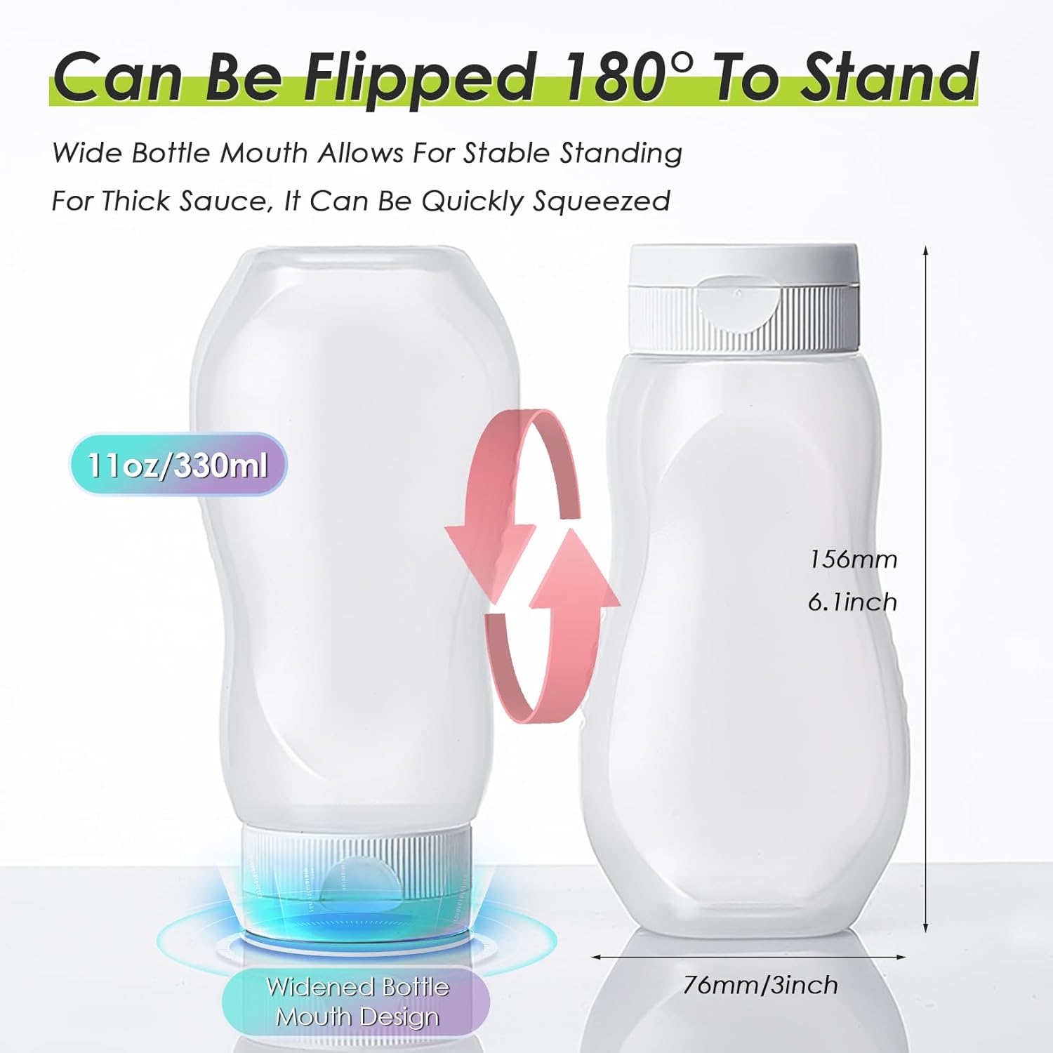 Nacxbwer Durable Squeeze Bottles 8-Piece Set