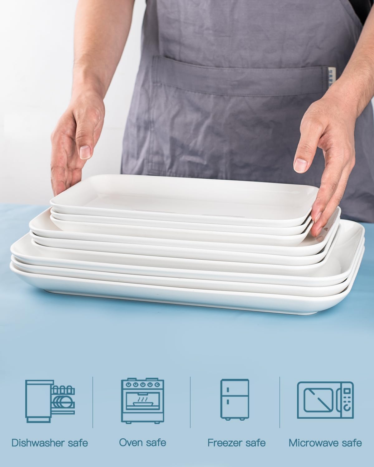 14-inch 3-Tier Dessert Serving Tray Set for Entertaining White