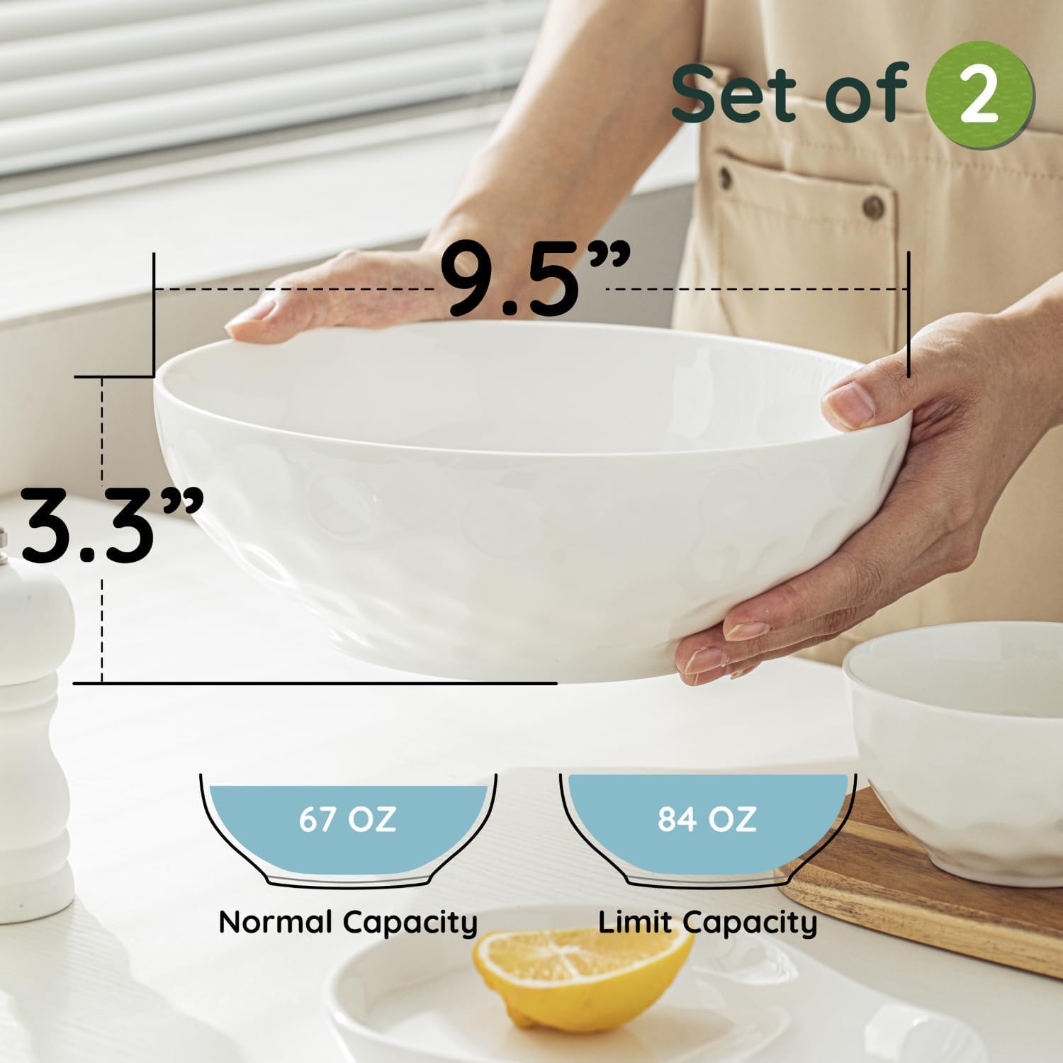 95-Inch Pasta Bowls Set of 2