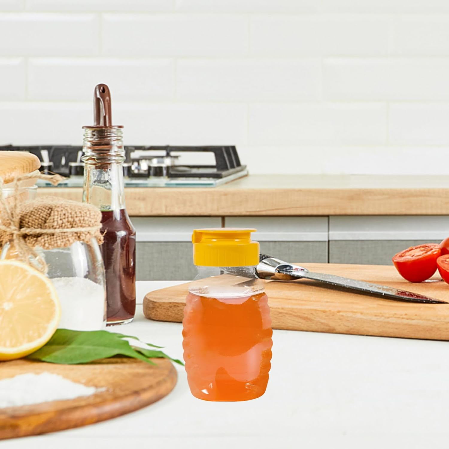 Fondotin Honey Squeeze Bottles 2 Pack Condiment Dispensers