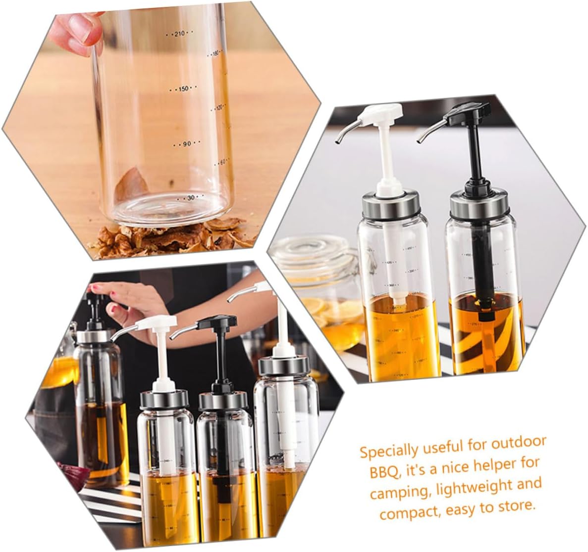 BrightFufu 500ml Press Bottle Honey Jar Dispenser Compact and Reusable Squeeze Bottle