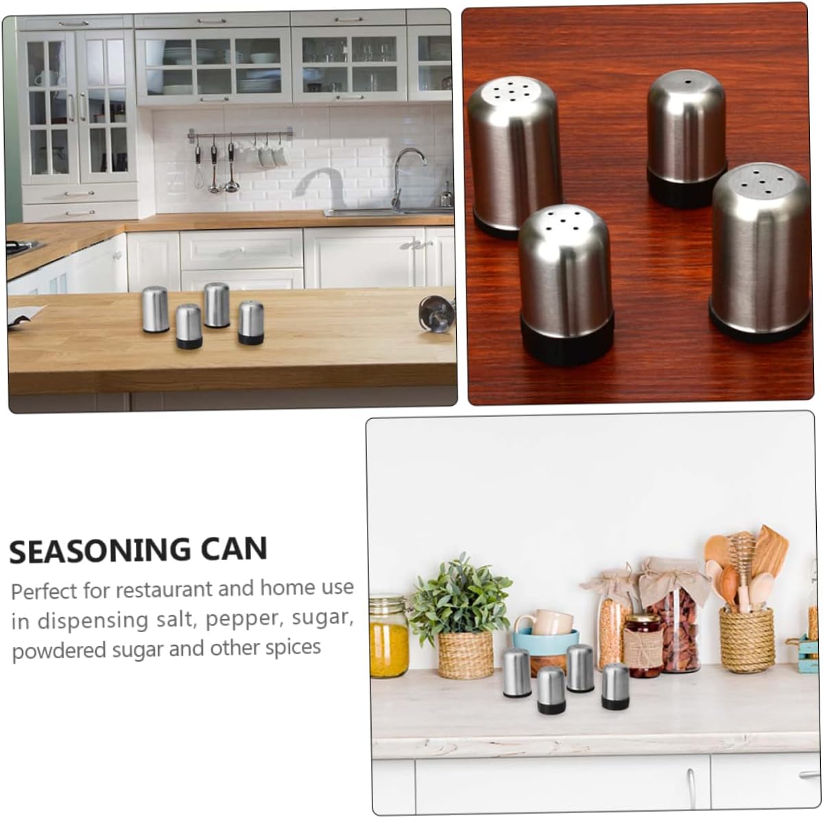 8-Piece Stainless Steel Seasoning Bottles