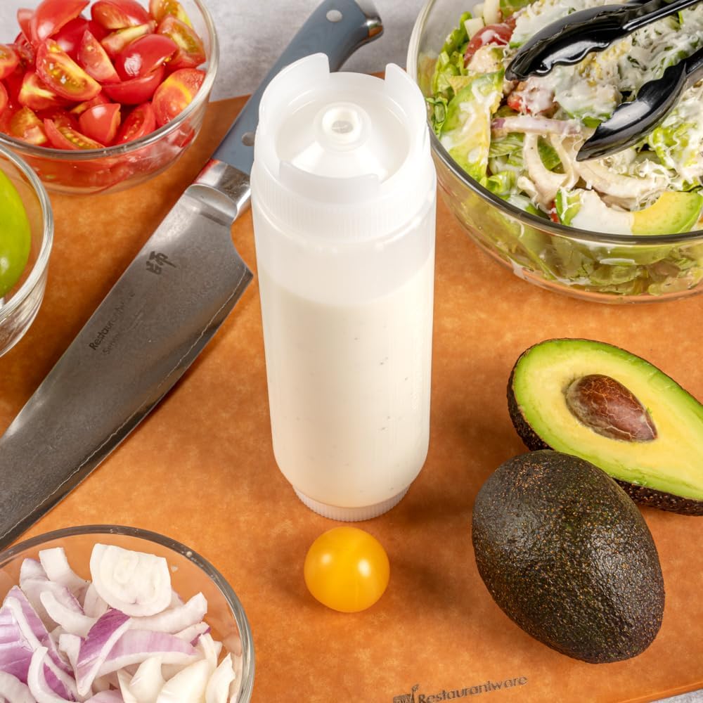 Restaurantware FIFO Inverted Plastic Squeeze Bottle - 16oz Perfect for Restaurants