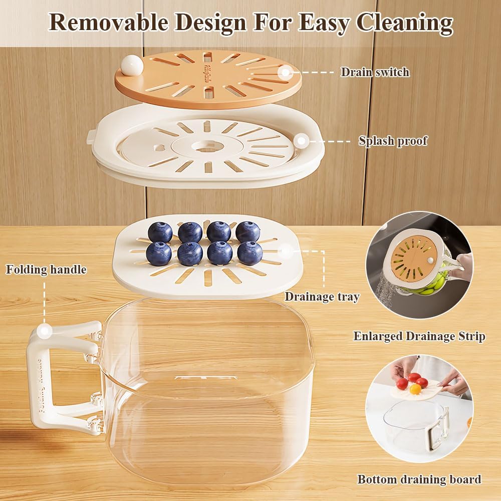 Collapsible Drainer Basket for Fruits Vegetables