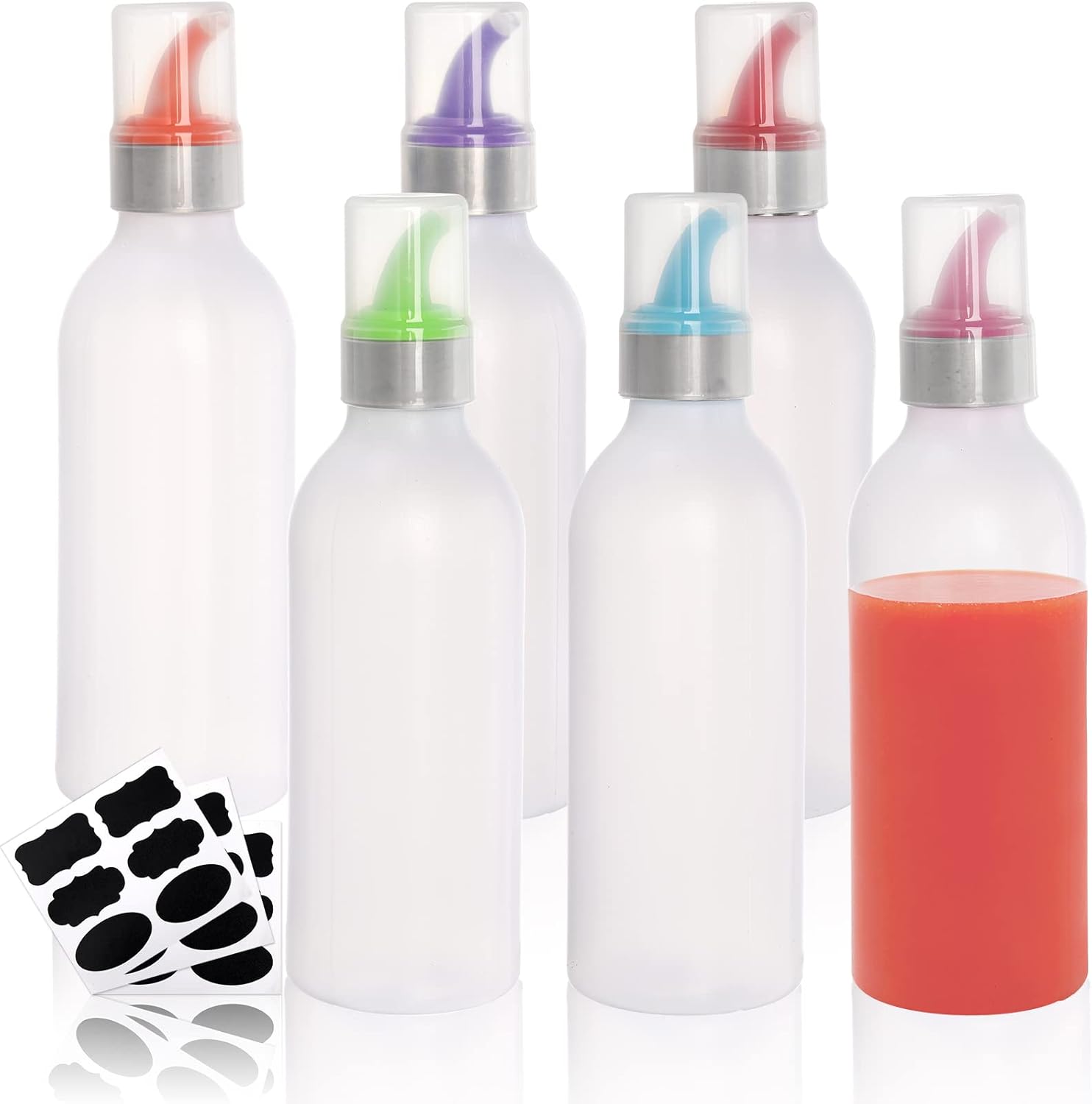 6-Pack Squeeze Condiment Bottles