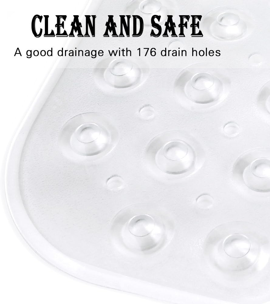 YINENN Bath and Shower Safety Mat 40x16 Inch Non Slip