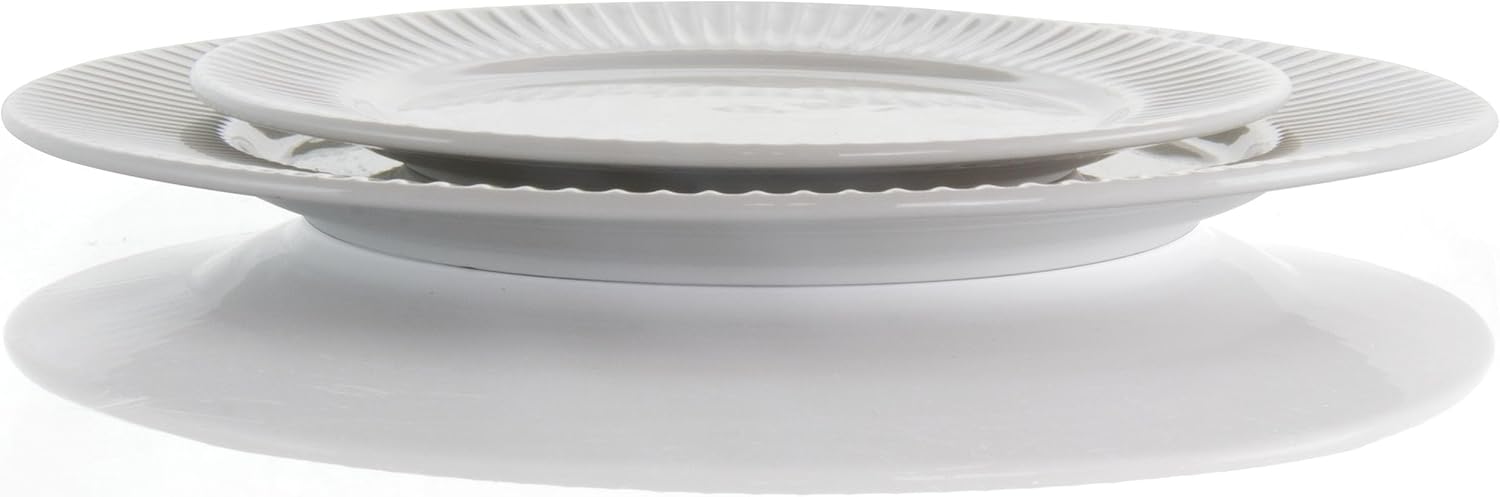 Elama 18-Piece White Serving Bowls Set