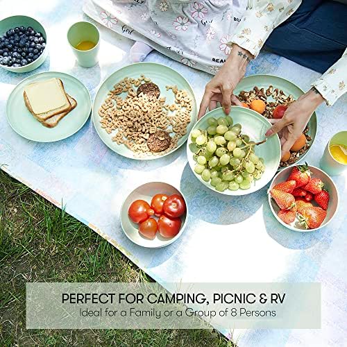 Sven Unbreakable Dinnerware Sets 8-Piece Set - Eco-Friendly Microwave dishwasher Safe