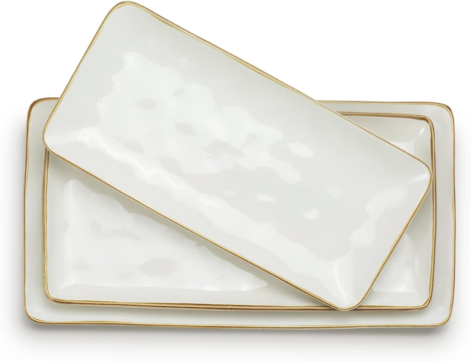 Stoneware Serving Platter Ocean Series Vanilla White