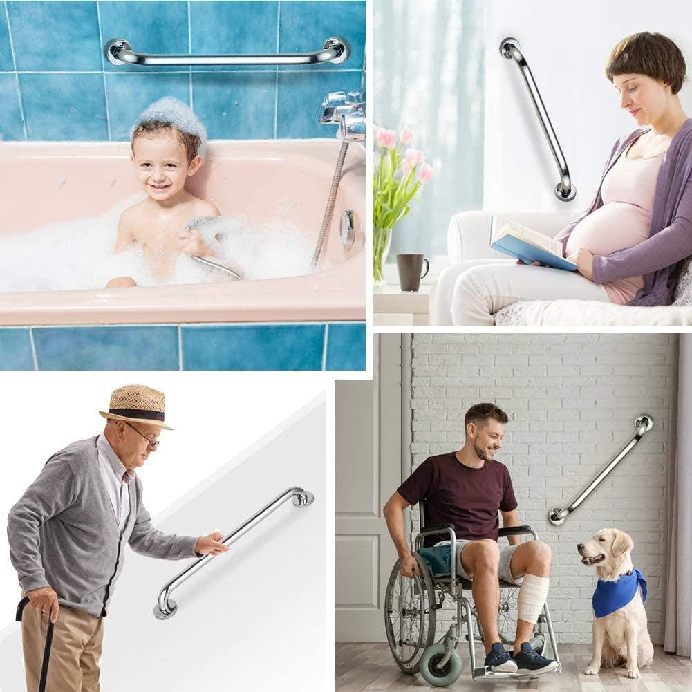 Safety Bath Grab Bar 24-Inch Chrome Stainless Steel with 15 Diameter