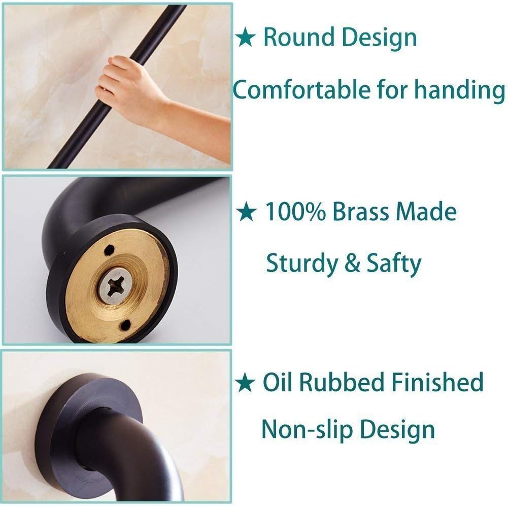 ELLOALLO Ultimate Oil Rubbed Bronze Bathroom Grab Bar