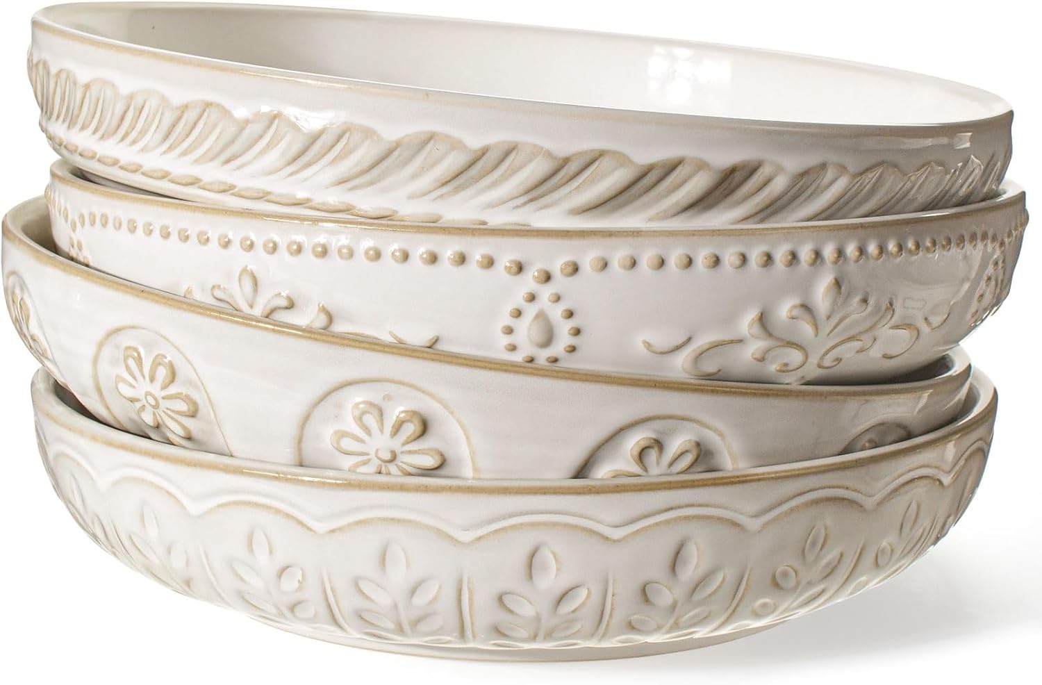 ArtenaSturdy 4-Pack Engineerial Ceramics Bowls Set for Kitchen Use White Design