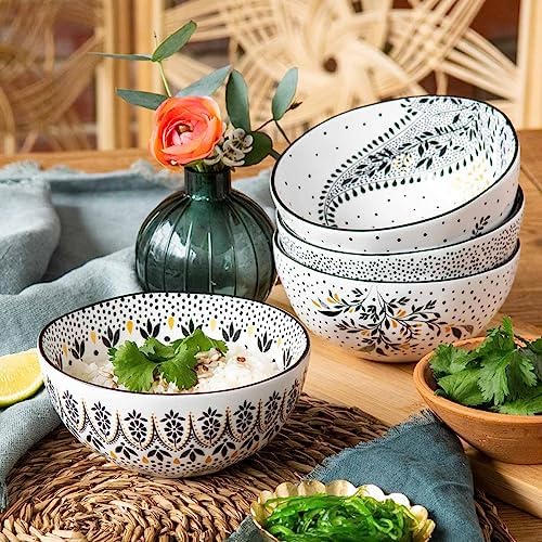 Portmeirion Sara Miller Artisanne Noir Rice Bowl Set of 4 1