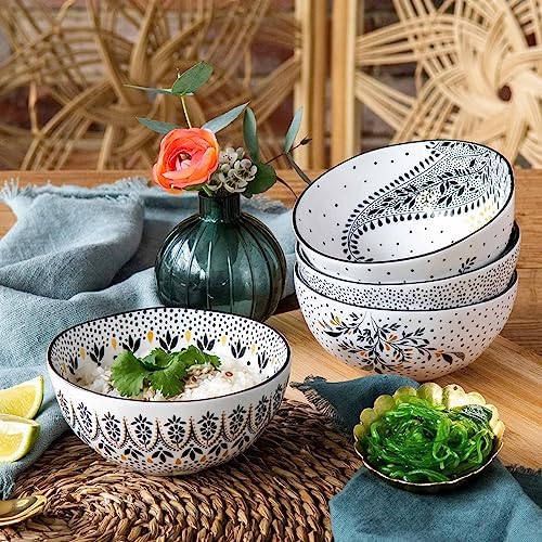 Portmeirion Sara Miller Artisanne Noir Rice Bowl Set of 4 1