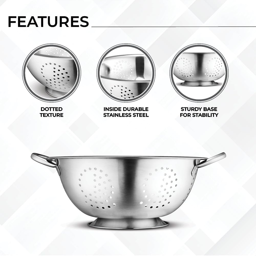 Premium Stainless Steel Mixing Bowls Set - Space-Saving Easy to Clean