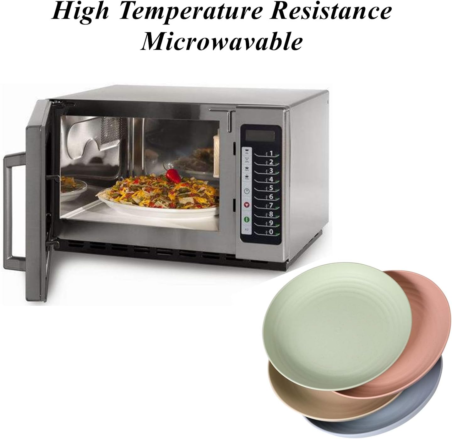 CAMBUY Lightweight Unbreakable Dinner Plates Set for Home Events