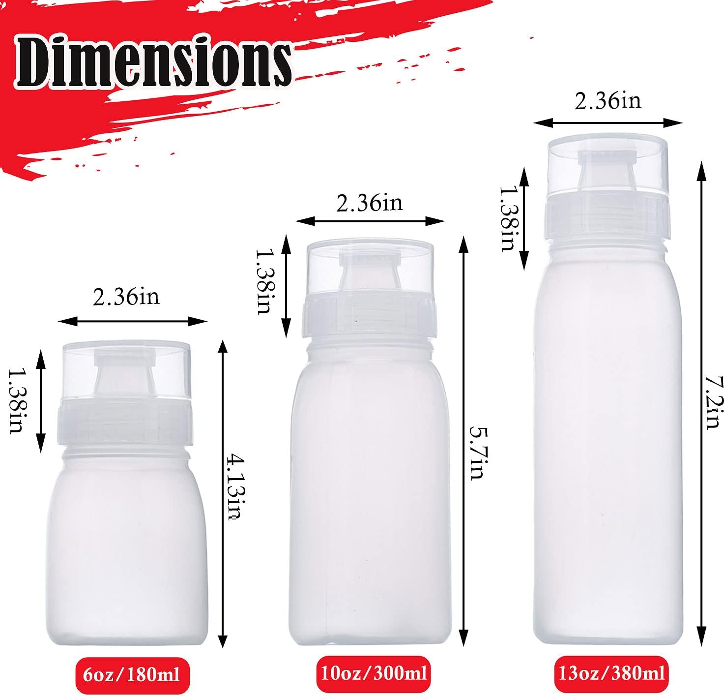 RAMFIYN 5-Nozzle Condiment Squeeze Bottles