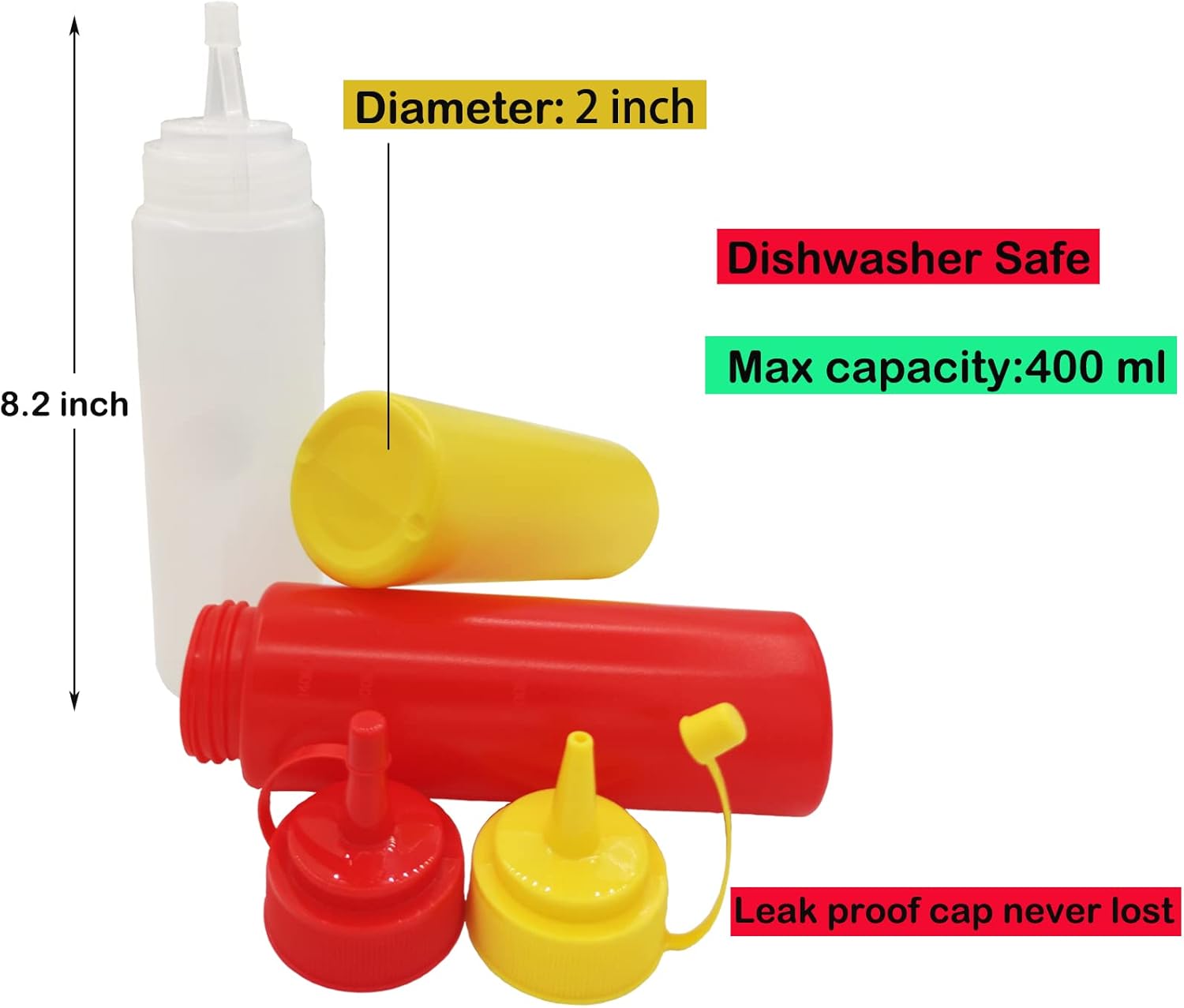 Ketchup Mustard VD Salad Squeeze Bottles