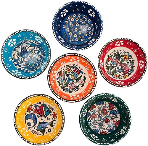 BCS Ceramic Pinch Bowls Set of 6 - Perfect for Cooking and Charcuterie