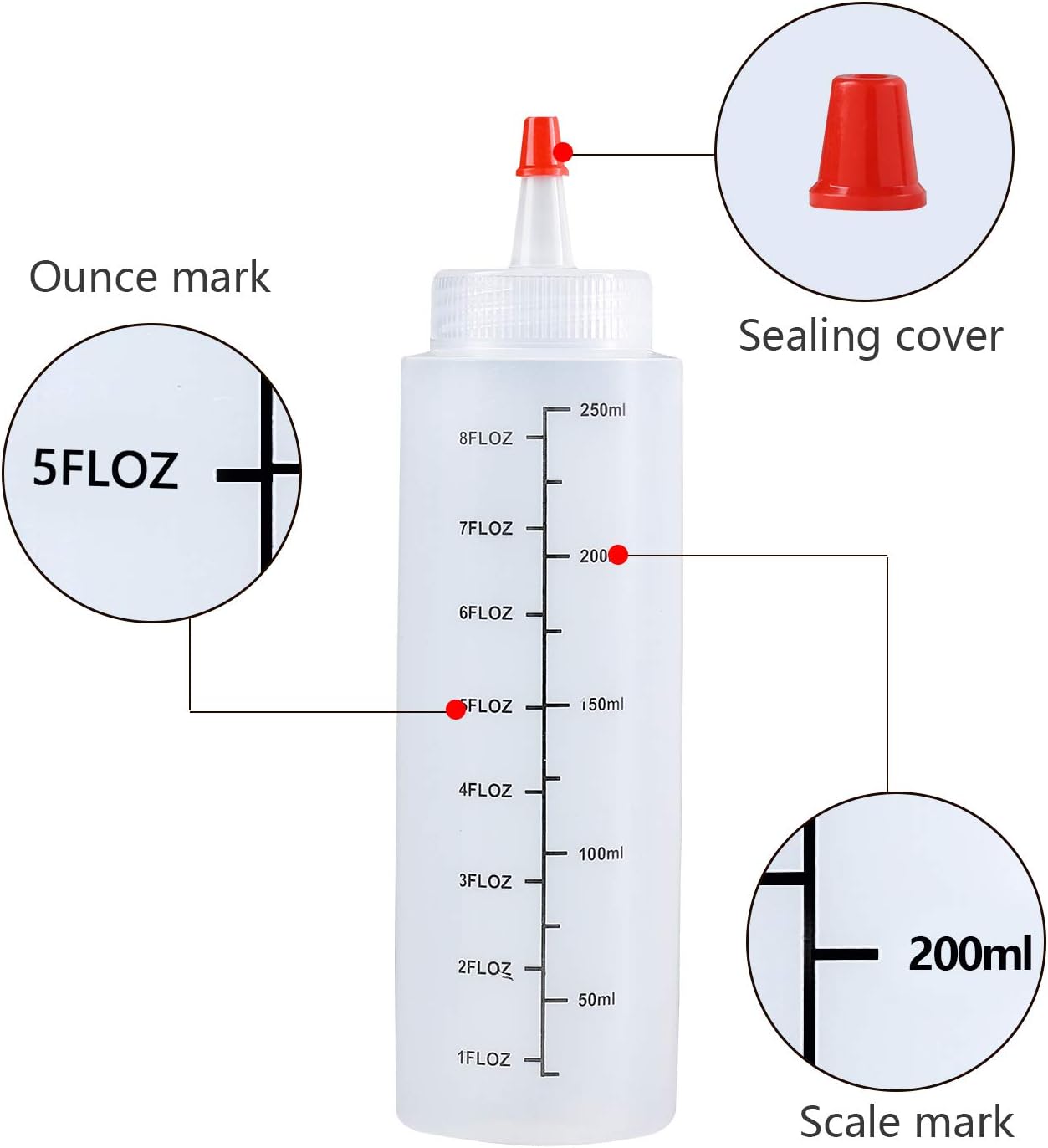 Premium BPA-Free Squeeze Bottles - Easy to Use Durable and Multipurpose