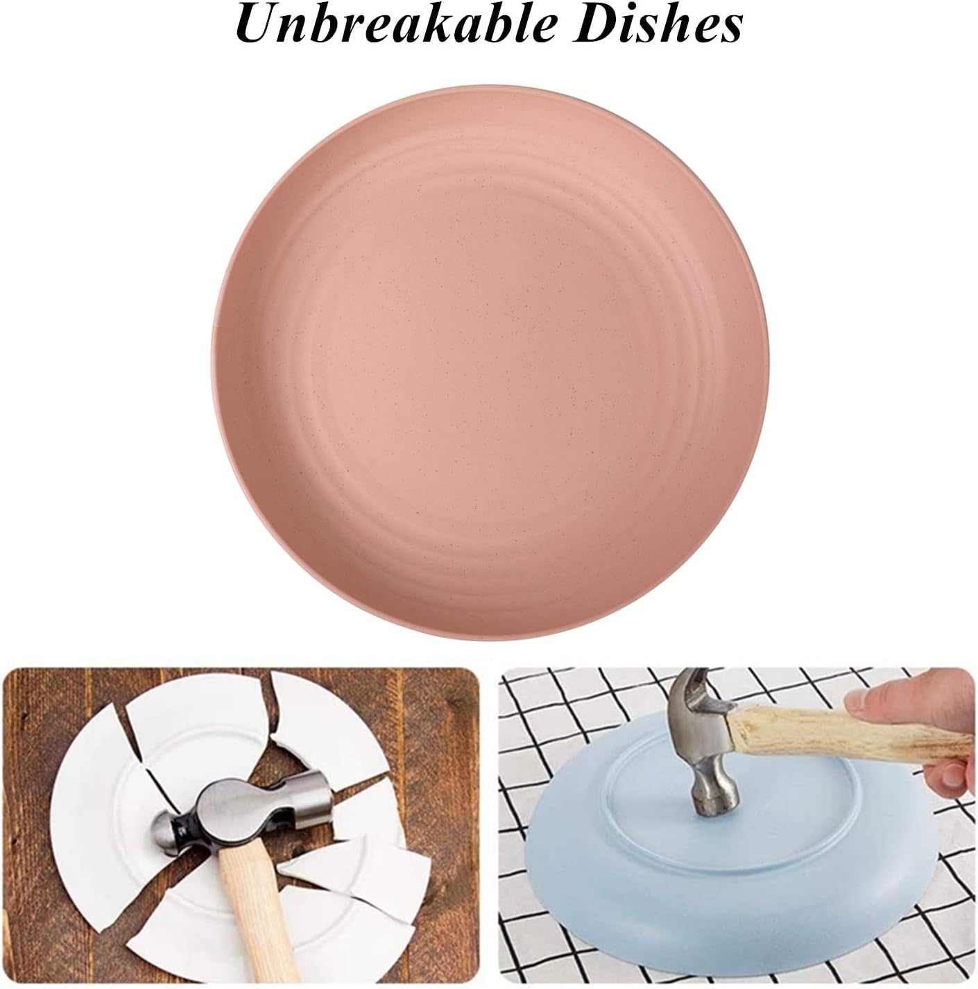 CAMBUY Lightweight Unbreakable Dinner Plates Set for Home Events