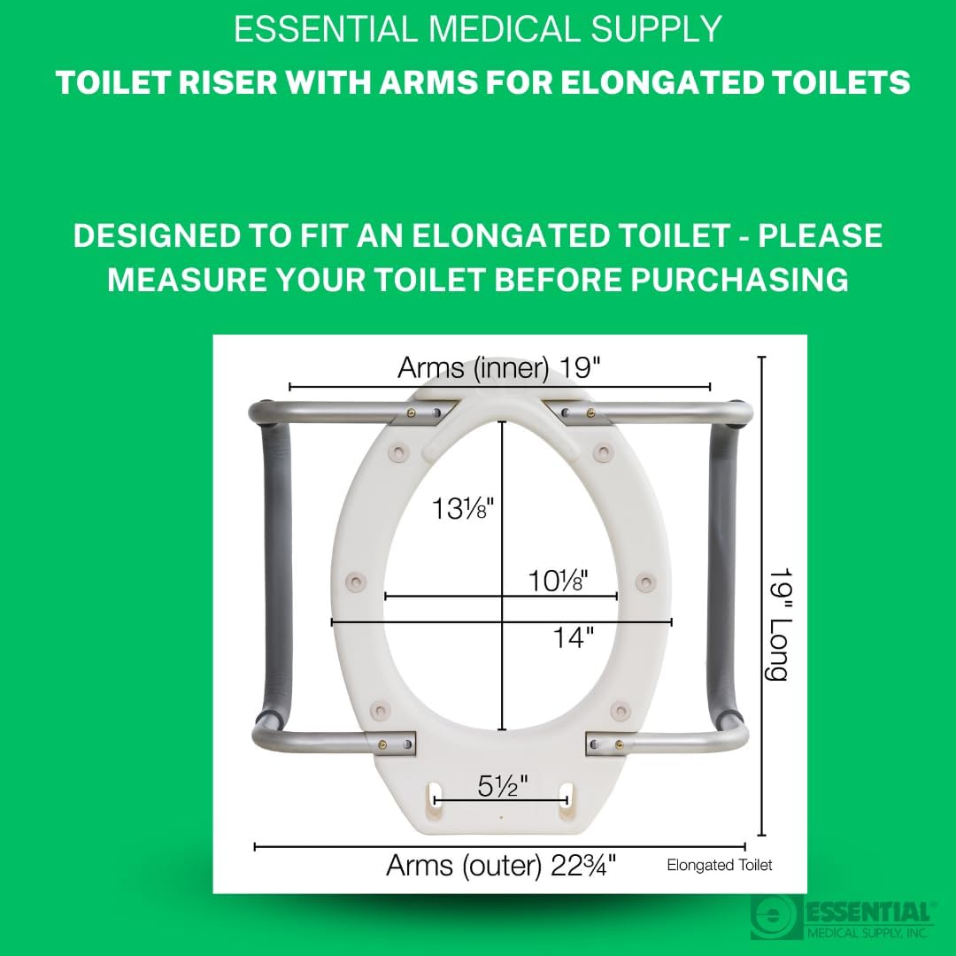 Essential Medical Supply Raised Toilet Seat Riser