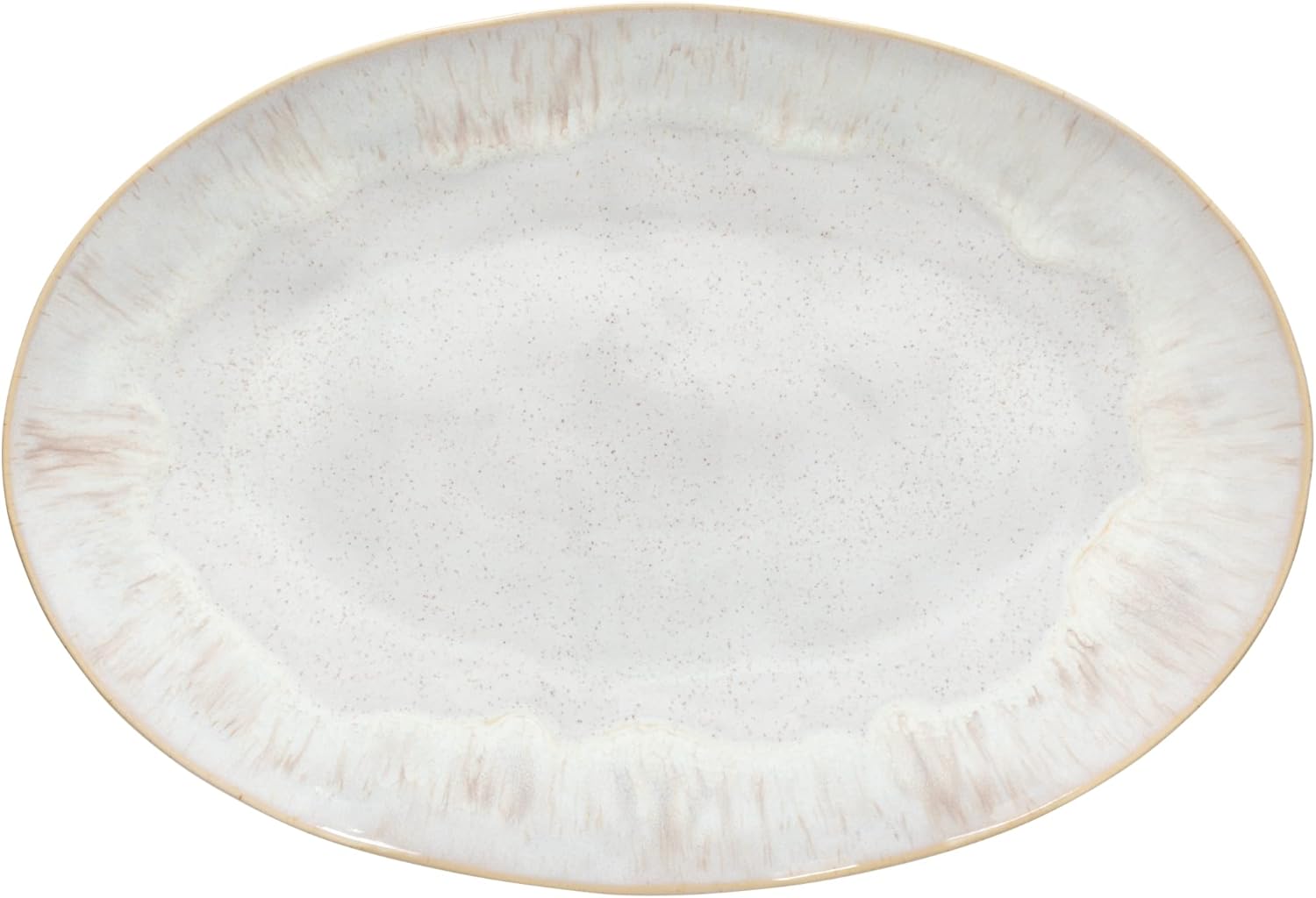 Casafina Eivissa Collection Microwave Dishwasher Oven Safe Sand Beige Oval Platter
