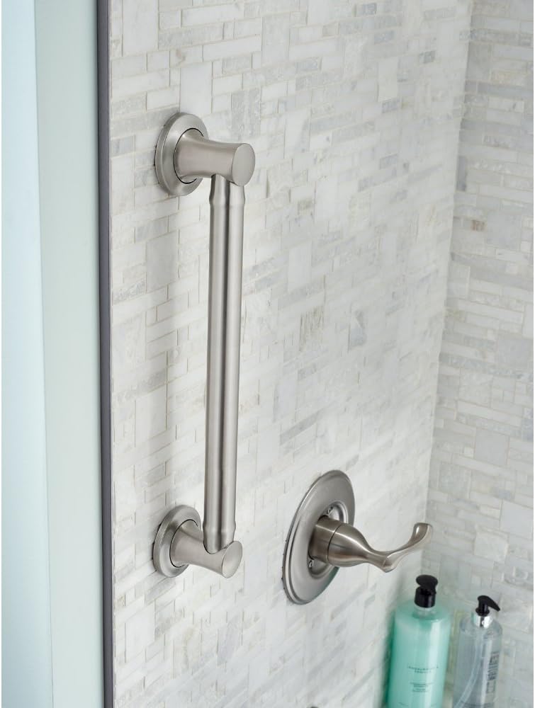 Bathroom Safety Grab Bar Brushed Nickel