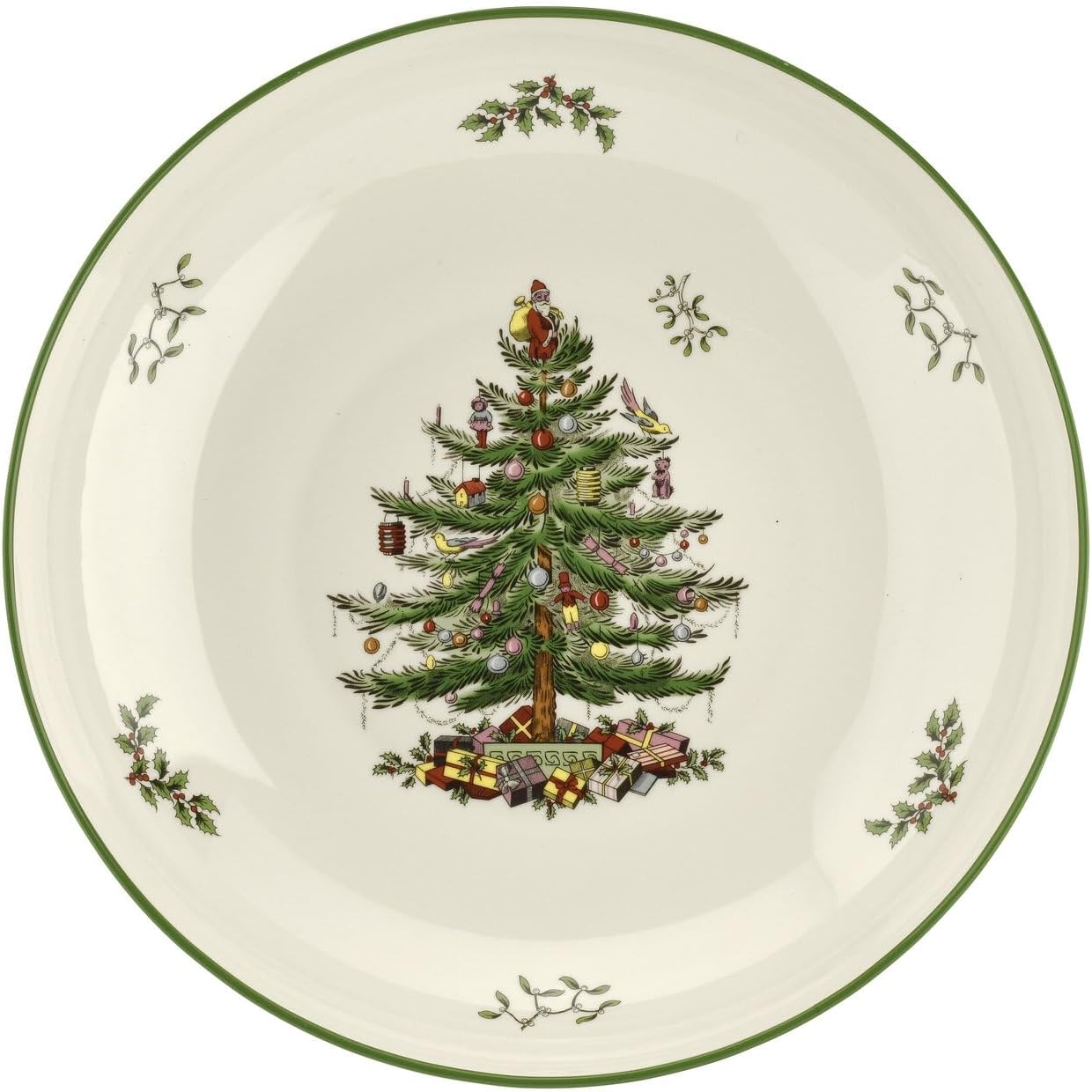 Spode Christmas Tree Pasta Bowl Large GreenBeige