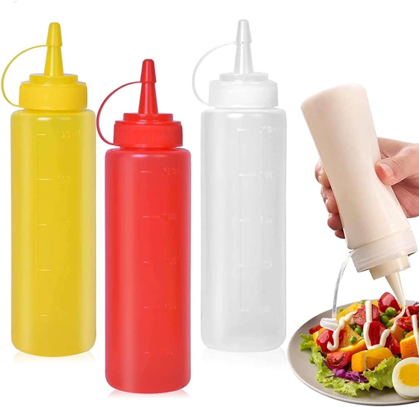 Ketchup Mustard VD Salad Squeeze Bottles