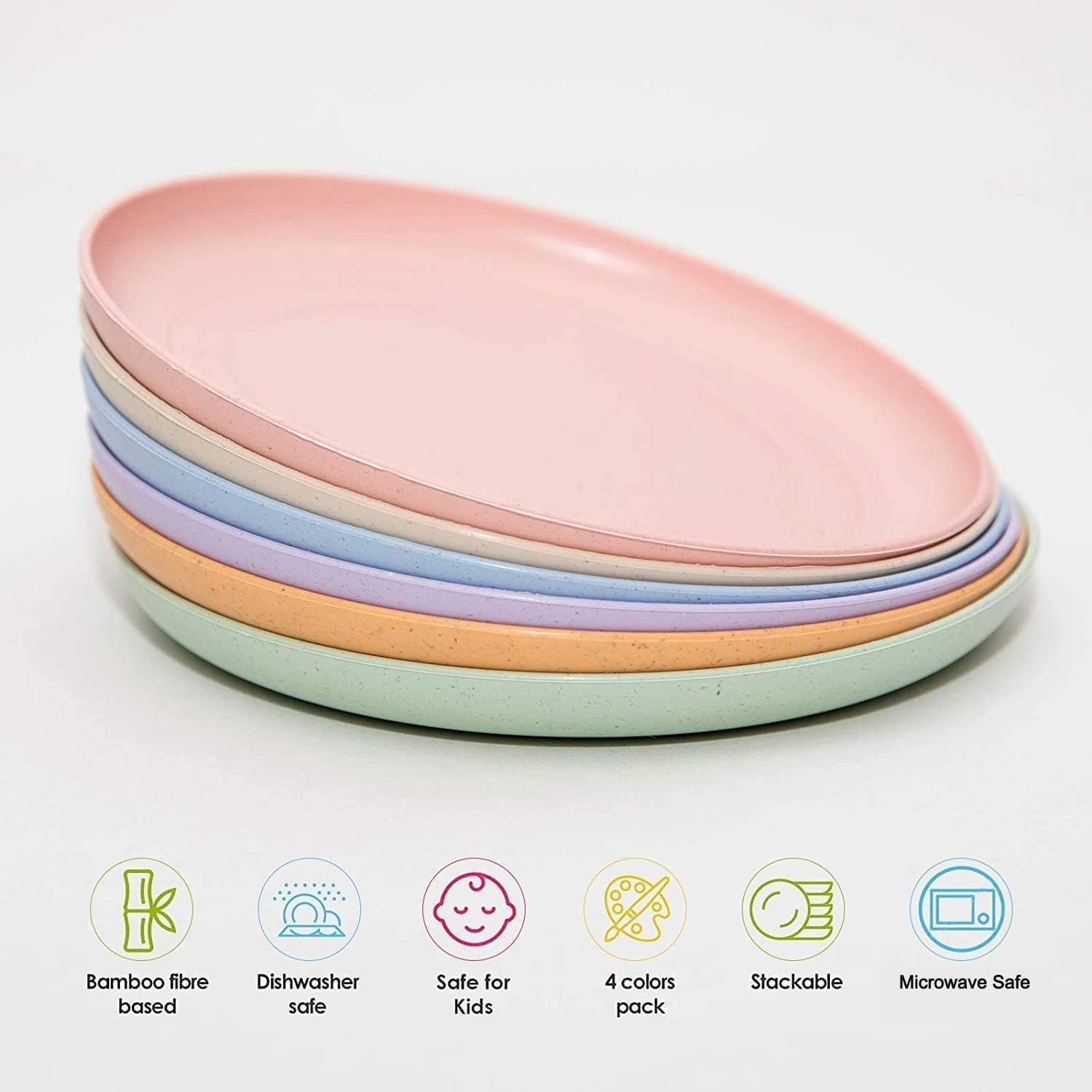 6-Pack Lightweight Wheat Straw Plates