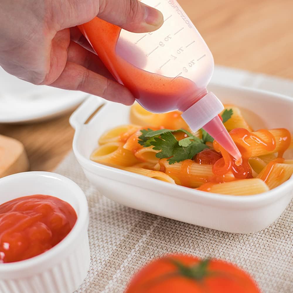 Seewavom 8-Piece Squeeze Bottle Set for Kitchen Crafts