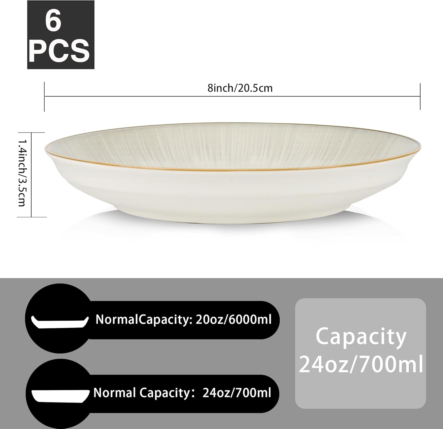 Sunshine Style Pasta Bowls 6 Set