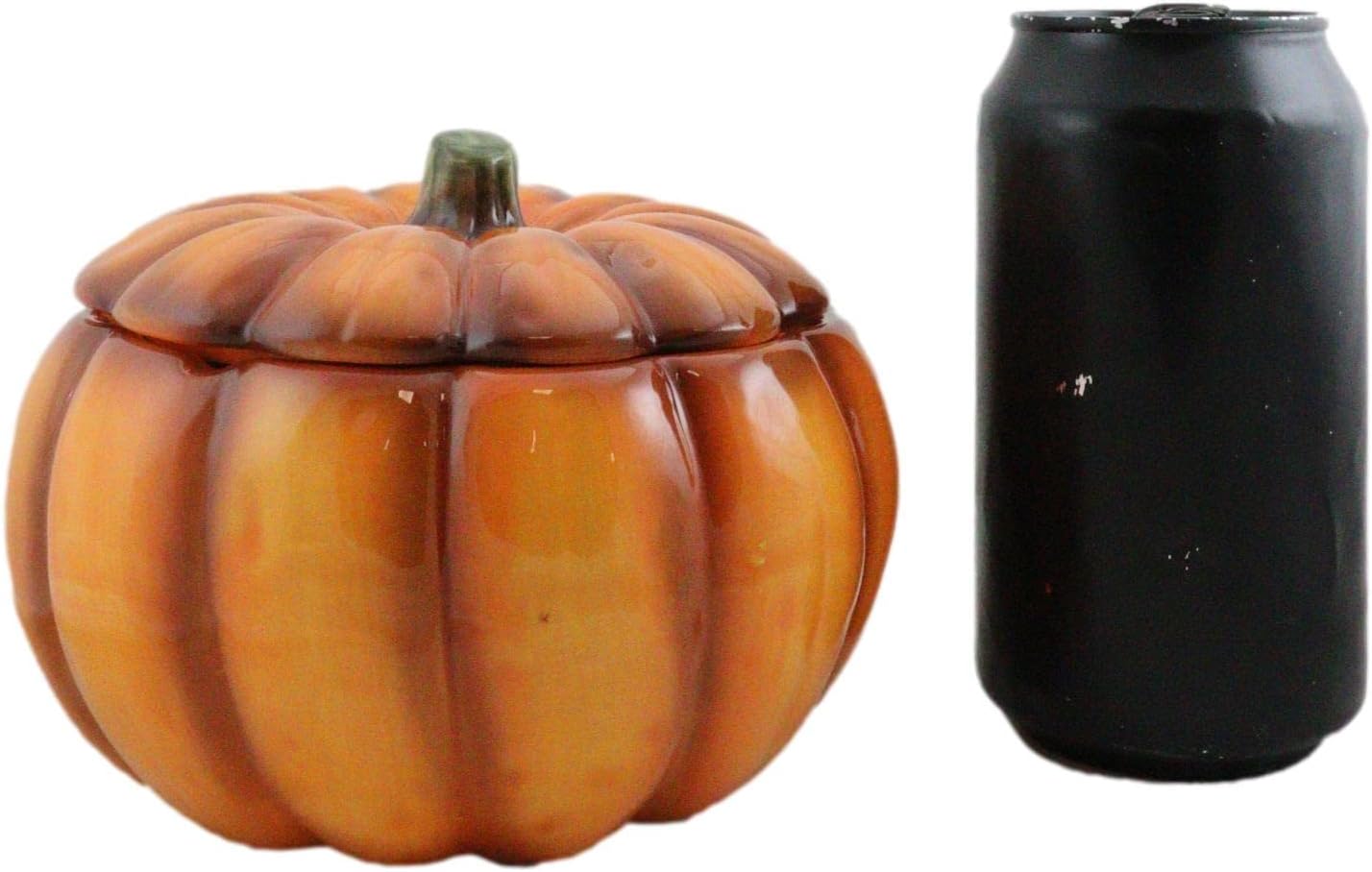 Ebros 6 Orange Pumpkin Soup Bowl with Lid