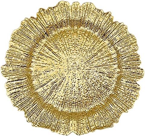 Henilosson 13-inch Gold charger plates for elegant parties 24 pack