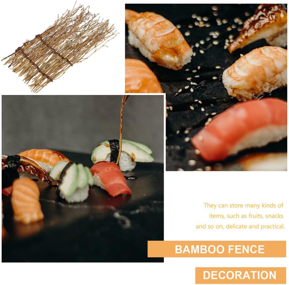 Elegant Bamboo Sushi Fence Decoration