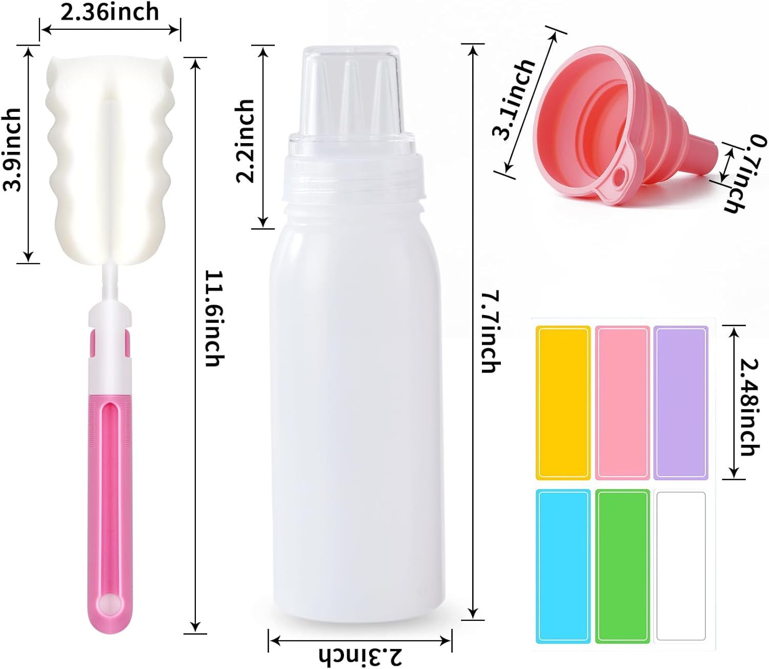 Werduoland 3-Hole Squeeze Bottles Set for Sauces Condiments and More