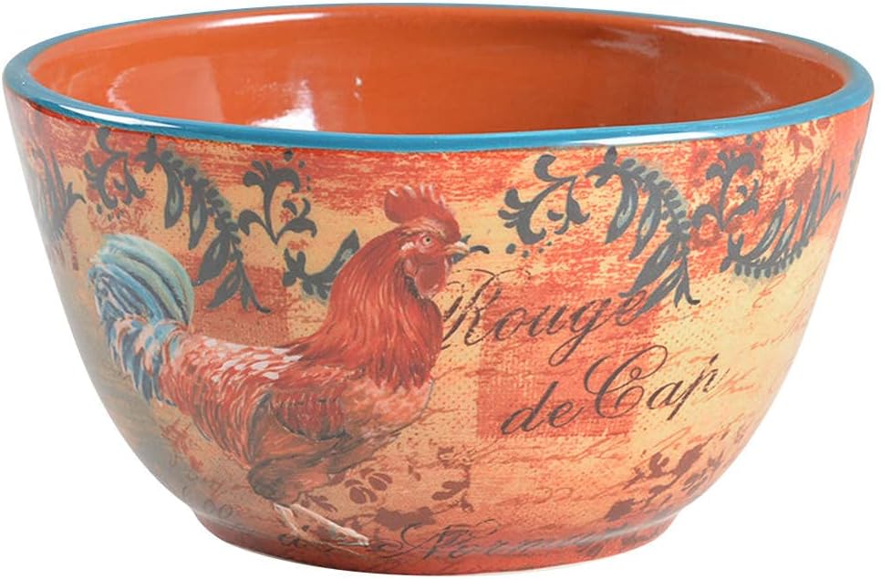 Perfect Rustic Rooster Ice Cream Dish for Entertaining Dining in Ceramic