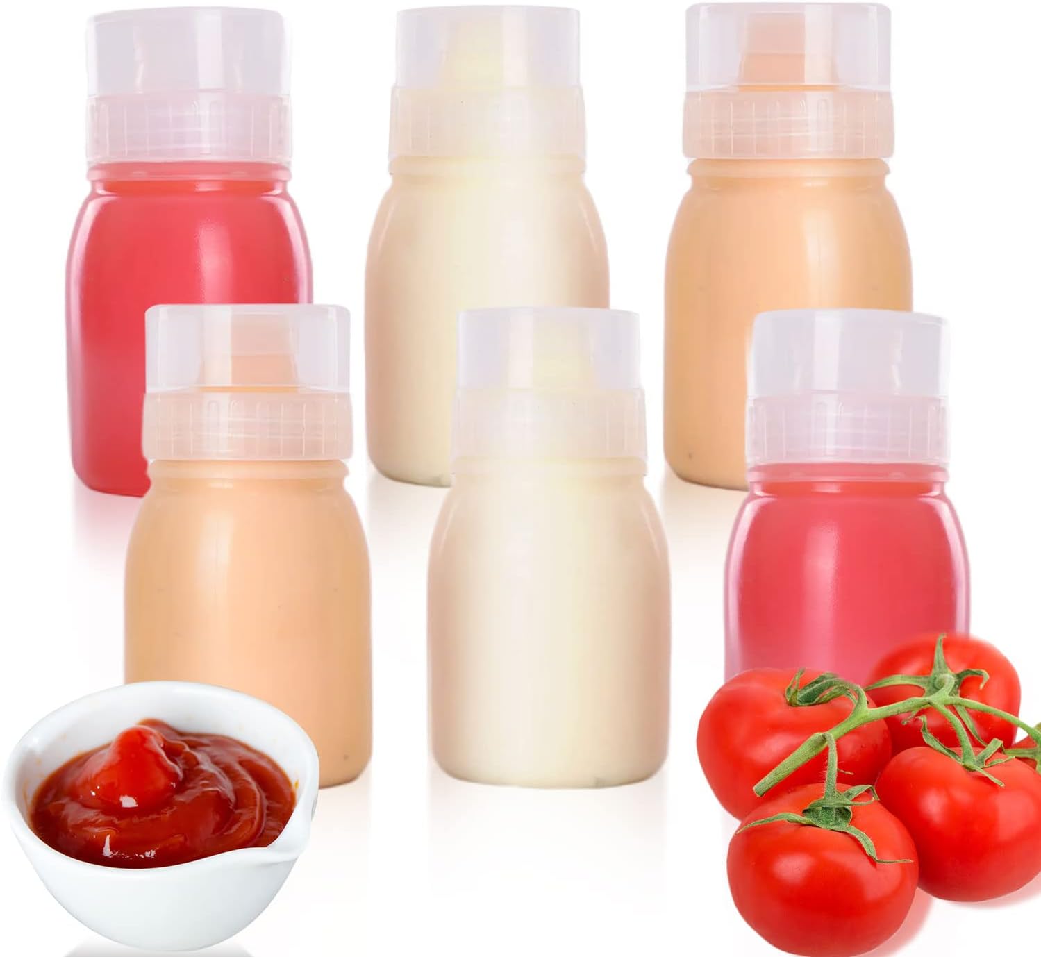 RAMFIYN 5-Nozzle Condiment Squeeze Bottles